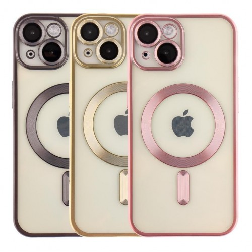 Чохол TPU Metallic Chrome Full Camera with Magsafe для iPhone 15
