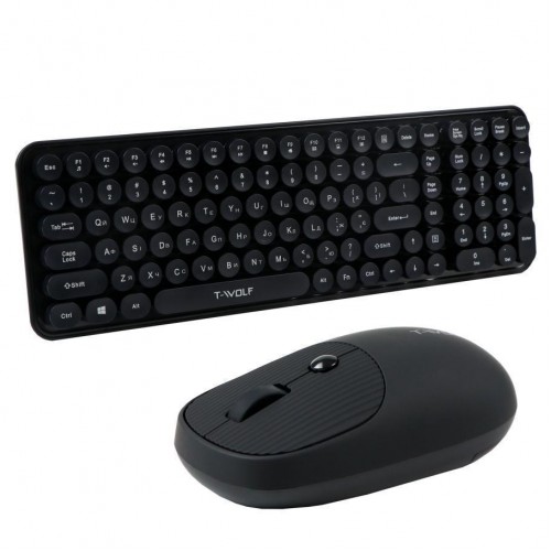 Бездротова Клавіатура і Миша TWolf TF350 Black