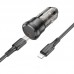 Автомобільний Зарядний Пристрій Borofone BZ24 1USB-C QC/PD20W+Type-C to Lightning
