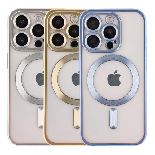 Чохол TPU Metallic Chrome Full Camera with Magsafe для iPhone 13 Pro