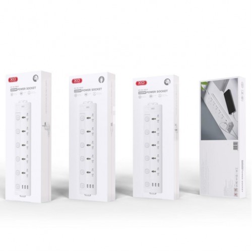 Мережевий Подовжувач XO WL19 5AC+USB-A+1USB-C 2m