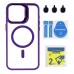 Чохол TPU+PC+Metal Stand Case with MagSafe and Camera Lenses для iPhone 15 Pro Max Чохол TPU+PC+Metal Stand Case with MagSafe and Camera Lenses для iPhone 15 Pro Max