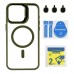 Чохол TPU+PC+Metal Stand Case with MagSafe and Camera Lenses для iPhone 15 Pro Max Чохол TPU+PC+Metal Stand Case with MagSafe and Camera Lenses для iPhone 15 Pro Max