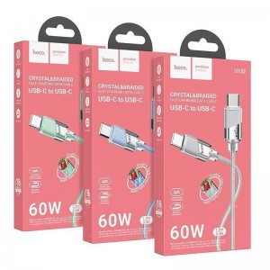 Кабель USB Hoco U132 60W Type-C to Type-C 1.2m