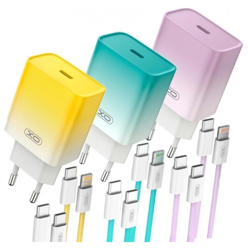 Мережевий Зарядний Пристрій XO CE18 1Type-C PD/QC 30W Type-C to Lightning