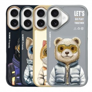 Чохол TPU+PC Nimmy 3D with Metal Buttons для iPhone 16 Чохол TPU+PC Nimmy 3D with Metal Buttons для iPhone 16