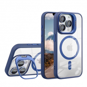 Чохол TPU+PC+Metal Stand Case with MagSafe and Camera Lenses для iPhone 13