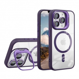 Чохол TPU+PC+Metal Stand Case with MagSafe and Camera Lenses для iPhone 13 Pro Max
