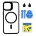 Чохол TPU+PC+Metal Stand Case with MagSafe and Camera Lenses для iPhone 15 Чохол TPU+PC+Metal Stand Case with MagSafe and Camera Lenses для iPhone 15