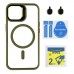 Чохол TPU+PC+Metal Stand Case with MagSafe and Camera Lenses для iPhone 15 Чохол TPU+PC+Metal Stand Case with MagSafe and Camera Lenses для iPhone 15
