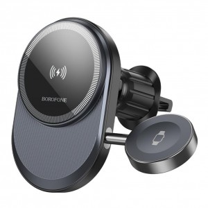 Автотримач Borofone BH219 Fine 2-in-1 Magnetic Wireless 15W Автотримач Borofone BH219 Fine 2-in-1 Magnetic Wireless 15W