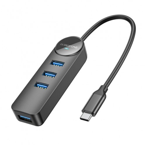 Хаб USB Borofone DH5 4-in-1 (Type-C to USB3.0*4)(L=0.2M)