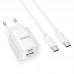 Мережевий Зарядний Пристрій Hoco C147A 1USB-C/1USB PD/QC 20W+Type-C to Type-C Мережевий Зарядний Пристрій Hoco C147A 1USB-C/1USB PD/QC 20W+Type-C to Type-C