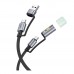Кабель USB Hoco U138 USB/USB-C to USB-C/LED Light 1.2m