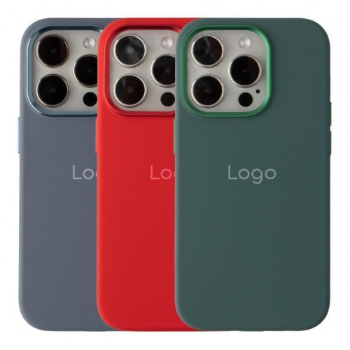 Чохол Silicone Case Metal Buttons (AA) для iPhone 14 Pro