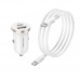 Автомобільний Зарядний Пристрій Borofone BZ22 1USB/1USB-C QC/PD30W+Type-C to Type-C