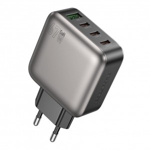 Мережевий Зарядний Пристрій Borofone BAS57A 3USB-C/1USB PD/QC 67W GAN Мережевий Зарядний Пристрій Borofone BAS57A 3USB-C/1USB PD/QC 67W GAN