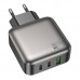 Мережевий Зарядний Пристрій Borofone BAS56A 2USB-C/1USB QC/PD 45W GAN
