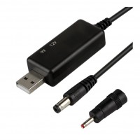 Кабель USB to DC для роутера з 5v на 9V(2A) или 12V(1.5A) 5.5х2.1/3.5x1.35 mm с переключателем Кабель USB to DC для роутера з 5v на 9V(2A) или 12V(1.5A) 5.5х2.1/3.5x1.35 mm с переключателем