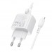 Мережевий Зарядний Пристрій Borofone BAS44A 1USB-C/1USB PD/QC 20W+Type-C to Lightning