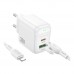 Мережевий Зарядний Пристрій Borofone BAS45A 1USB-C/1USB PD/QC 30W+Type-C to Lightning Мережевий Зарядний Пристрій Borofone BAS45A 1USB-C/1USB PD/QC 30W+Type-C to Lightning
