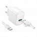 Мережевий Зарядний Пристрій Borofone BAS42A 1USB QC3.0 18W+USB to Type-C