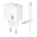 Мережевий Зарядний Пристрій Borofone BAS45A 1USB-C/1USB PD/QC 30W+Type-C to Lightning Мережевий Зарядний Пристрій Borofone BAS45A 1USB-C/1USB PD/QC 30W+Type-C to Lightning