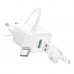 Мережевий Зарядний Пристрій Borofone BAS42A 1USB QC3.0 18W+USB to Type-C