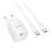 Мережевий Зарядний Пристрій Hoco C146A 1USB-C PD/QC 20W+Type-C to Type-C