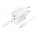 Мережевий Зарядний Пристрій Borofone BA85A 2USB-C PD/QC 35W+Type-C to Lightning