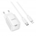 Мережевий Зарядний Пристрій Hoco C148A 1USB-C PD/QC 30W+Type-C to Lightning