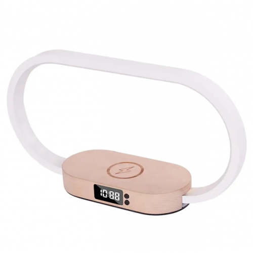 Бездротовий Зарядний Пристрій WR08 3in1+Lamp/Clock/Wireless 10W М'ят.упак.