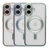 Чохол TPU Metallic Chrome Full Camera with Magsafe для iPhone 16 Чохол TPU Metallic Chrome Full Camera with Magsafe для iPhone 16