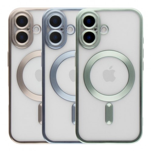 Чохол TPU Metallic Chrome Full Camera with Magsafe для iPhone 16