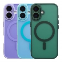 Чохол TPU+PC Magnetic Matte Camera Lens with Magsafe для iPhone 16