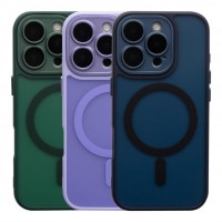 Чохол TPU+PC Magnetic Matte Camera Lens with Magsafe для iPhone 16 Pro Max Чохол TPU+PC Magnetic Matte Camera Lens with Magsafe для iPhone 16 Pro Max
