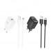 Мережевий Зарядний Пристрій Hoco C140A 1USB QC 18W+USB to Type-C