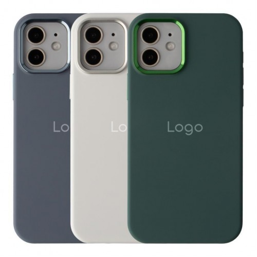 Чохол Silicone Case Metal Buttons (AA) для iPhone 12 Pro Max