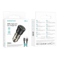 Автомобільний Зарядний Пристрій Borofone BZ23 1USB QC18W+Type-C