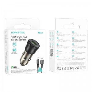 Автомобільний Зарядний Пристрій Borofone BZ23 1USB QC18W+Type-C Автомобільний Зарядний Пристрій Borofone BZ23 1USB QC18W+Type-C