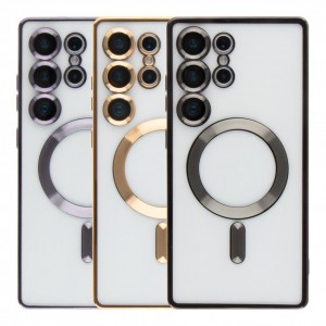 Чoхол TPU Metallic Full Camera with Magsafe для Samsung Galaxy S25 Ultra 5G (S938)