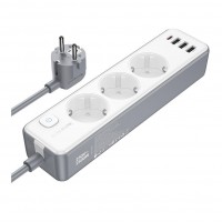 Мережевий Подовжувач Borofone BAC9 (PD20W/1C3A)(EU)(L=3M)