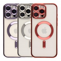 Чохол TPU Metallic Full Camera with Magsafe для iPhone 16 Pro Чохол TPU Metallic Full Camera with Magsafe для iPhone 16 Pro