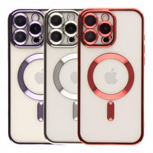Чохол TPU Metallic Full Camera with Magsafe для iPhone 16 Pro