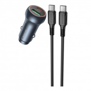 Автомобільний Зарядний Пристрій Borofone BZ32B 1USB/1USB-C QC/PD48W+Type-C to Type-C Автомобільний Зарядний Пристрій Borofone BZ32B 1USB/1USB-C QC/PD48W+Type-C to Type-C