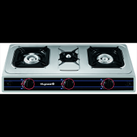 Таганок газовый 3 к. НЕРЖАВЕЙКА (2,8кВт*2+1,7кВт) ViLgrand VGS-1014