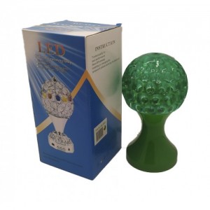 Лампа на поставке шар вращающийся зелёный RGB RHD-48 (RD-5025) (50 шт/ящ)