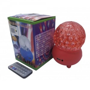 Лампа на поставке шар вращающийся RGB RHD-182+Мр3+Ду+USB (RD-5030) (50 шт/ящ)
