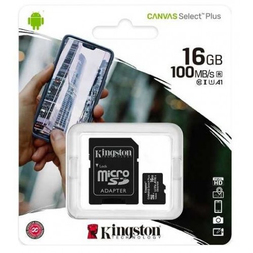 НЕТУ Карта памяти micro SDHC 16GB Kingston (class 10) (UHS-3) (C АДАПТЕРОМ) //
