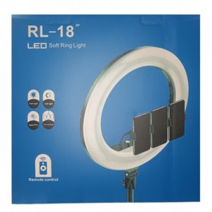 АРХИВ НЕТУ Кольцевая LED лампа RL-18 (45см) (3 крепления) (пульт) (сумка) // [204] // [101] (6 шт/ящ)